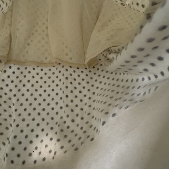 Milano Twinset Embellished Knit Polka Dot Sweater Sz Small 3/4 Sleeve Black - Picture 6 of 8